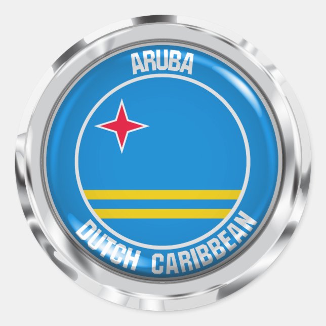 Aruba Round Emblem Classic Round Sticker (Front)