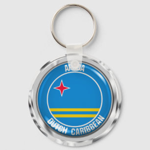 Aruba Round Emblem Key Ring