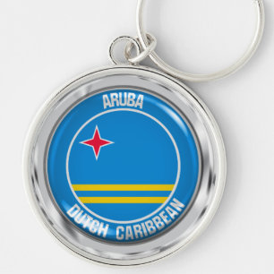 Aruba Round Emblem Key Ring