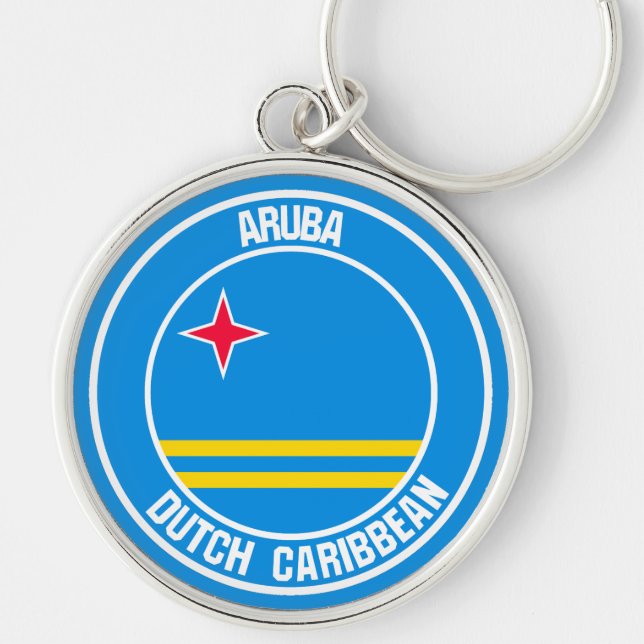 Aruba Round Emblem Key Ring (Front)