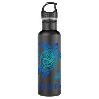 Aruba Sea Blue Tribal Turtle 710 Ml Water Bottle
