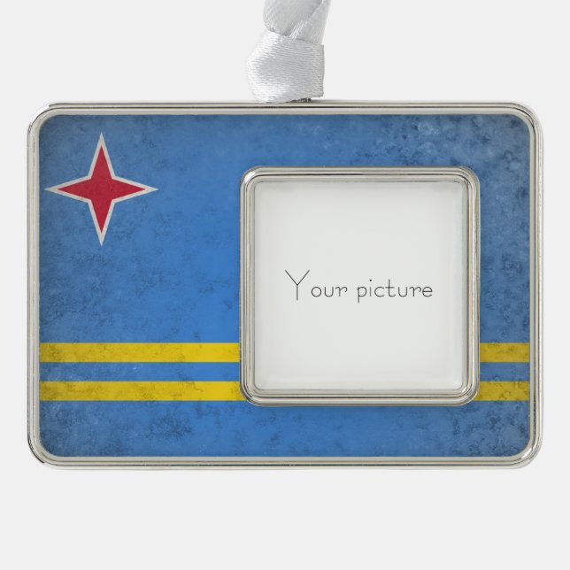 Aruba Silver Plated Framed Ornament (Front)