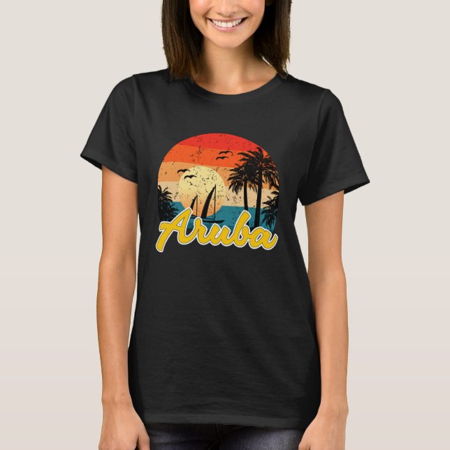 Aruba Souvenirs Caribbean Islands Vacation Vacay M T-Shirt (Front)