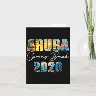 Aruba Spring Break 2026 Summer Vacation Beach Card