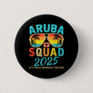 Aruba Squad 2025 Vacation Friends Family Matching 6 Cm Round Badge