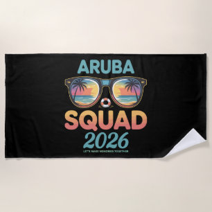 Aruba Squad 2026 Retro Beach Towel