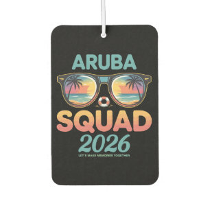 Aruba Squad 2026 Retro Car Air Freshener