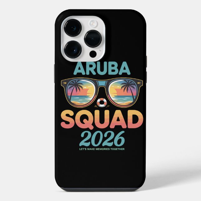 Aruba Squad 2026 Retro iPhone Case (Back)