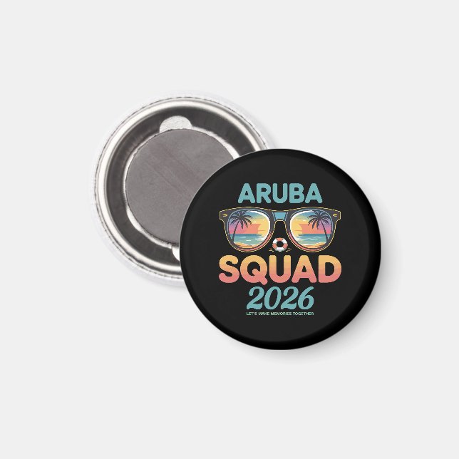 Aruba Squad 2026 Retro Magnet (Front/Back)