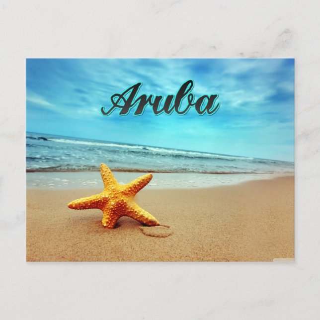 Aruba starfish postcard (Front)