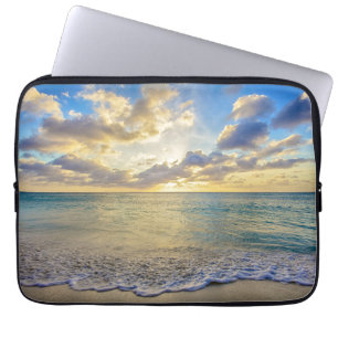 Aruba Sunset over Moving Sea Laptop Sleeve