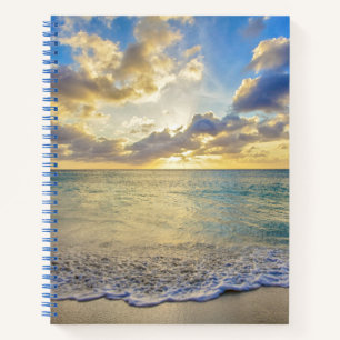 Aruba Sunset over Moving Sea Notebook