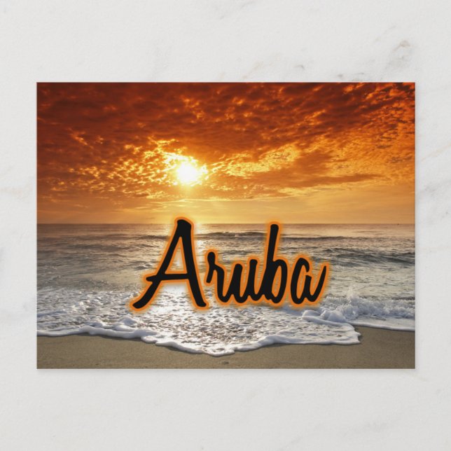 Aruba sunset postcard (Front)