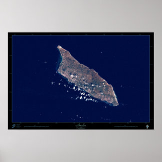 Aruba, The Caribbean Satellite Poster