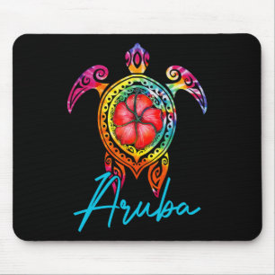 Aruba Tie Dye Sea Turtle Mouse Pad