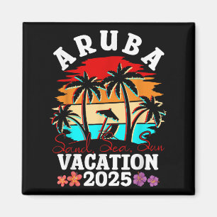 Aruba Trip 2025 Funny Cousin Friends Summer Beach Magnet