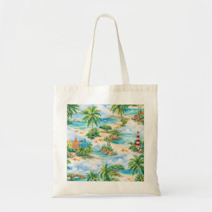 Aruba Tropical Beach Collage Tote Bag