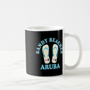 Aruba Vacation Sandy Beaches I Heart Flip Fops Hea Coffee Mug