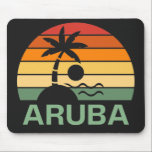 Aruba Vintage Palm Trees Summer Beach Mouse Pad<br><div class="desc">Amazing Vintage Aruba design for beach lovers in summer.</div>
