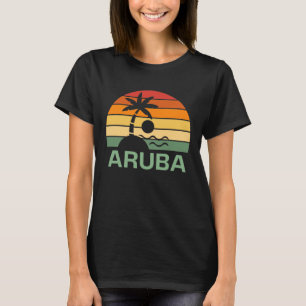 Aruba Vintage Palm Trees Summer Beach T-Shirt