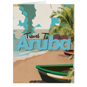 Aruba Vintage Travel Poster.