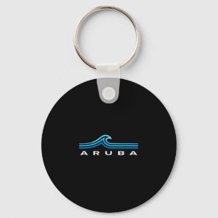 Aruba Waves Vintage Mens Womens Girls Boys Travel Key Ring