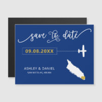 Aruba Wedding Save the Date Card, Map