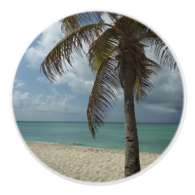 Aruban Beach I Beautiful Nature Scene Ceramic Knob (Front)