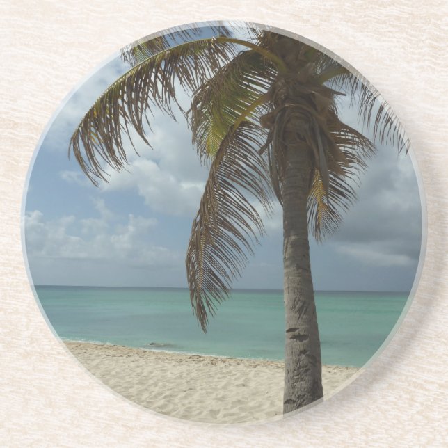 Aruban Beach I Beautiful Nature Scene Coaster (Front)