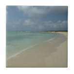 Aruban Beach II Beautiful Nature Scene Ceramic Tile<br><div class="desc">Sometimes you just want to get away to somewhere warm and tropical, and this picture sums up the experience. This tropical scene shows the white sand beach of Aruba. Check out our store for more beautiful photos of perfect Caribbean beaches. This picture is also featured as the widescreen wallpaper "Aruban...</div>