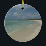 Aruban Beach II Beautiful Nature Scene Ceramic Tree Decoration<br><div class="desc">Sometimes you just want to get away to somewhere warm and tropical, and this picture sums up the experience. This tropical scene shows the white sand beach of Aruba. Check out our store for more beautiful photos of perfect Caribbean beaches. This picture is also featured as the widescreen wallpaper "Aruban...</div>