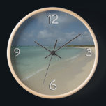 Aruban Beach II Beautiful Nature Scene Clock<br><div class="desc">Sometimes you just want to get away to somewhere warm and tropical, and this picture sums up the experience. This tropical scene shows the white sand beach of Aruba. Check out our store for more beautiful photos of perfect Caribbean beaches. This picture is also featured as the widescreen wallpaper "Aruban...</div>