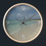 Aruban Beach II Beautiful Nature Scene Clock<br><div class="desc">Sometimes you just want to get away to somewhere warm and tropical, and this picture sums up the experience. This tropical scene shows the white sand beach of Aruba. Check out our store for more beautiful photos of perfect Caribbean beaches. This picture is also featured as the widescreen wallpaper "Aruban...</div>