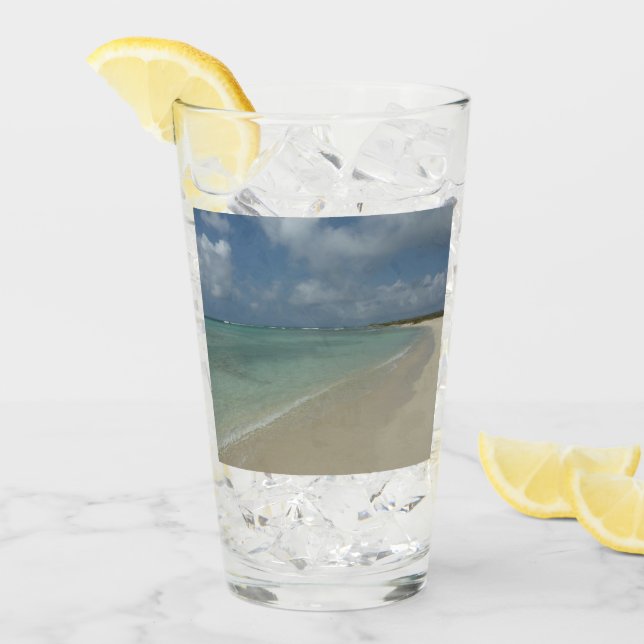 Aruban Beach II Beautiful Nature Scene Glass (Front Ice)