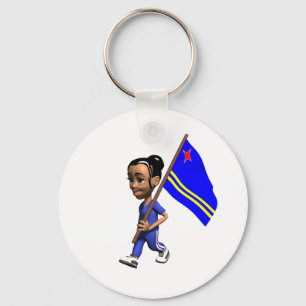 Aruban Girl Key Ring