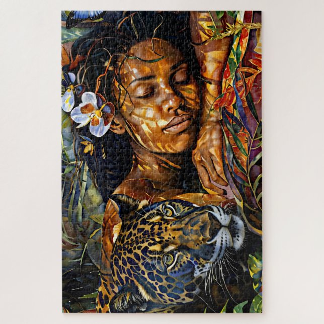 "Arumáya" Jaguar’s Bloom - Women In Amazonia Jigsaw Puzzle (Vertical)