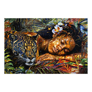 "Arumáya" Jaguar’s Bloom - Women In Amazonia Photo Print