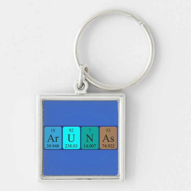 Arunas periodic table name keyring (Front)