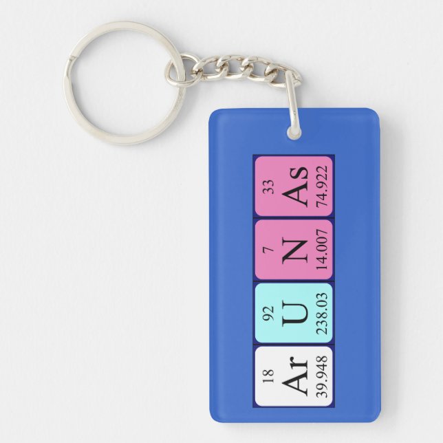 Arunas periodic table name keyring (Front)