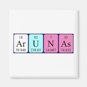 Arunas periodic table name magnet
