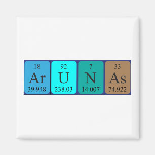 Arunas periodic table name magnet