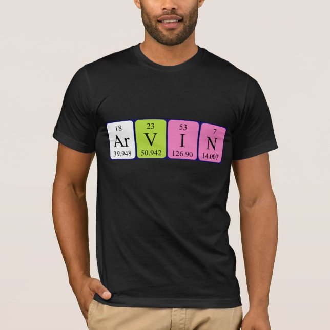 Arvin periodic table name shirt (Front)