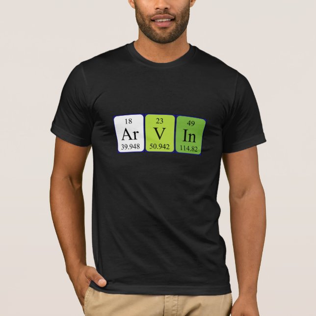 Arvin periodic table name shirt (Front)