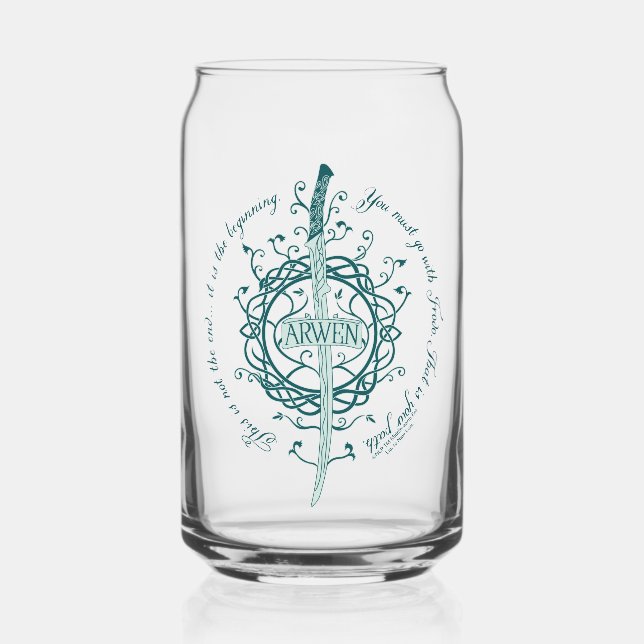 ARWEN™ Elven Sword Quote Can Glass (Front)