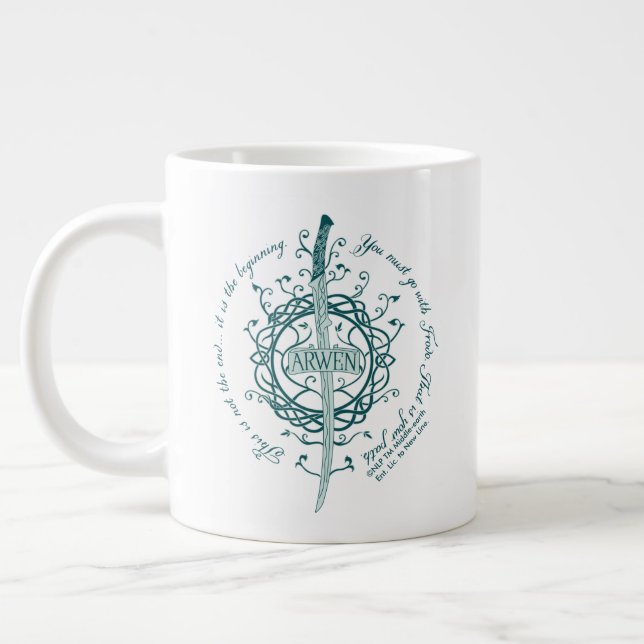ARWEN™ Elven Sword Quote Large Coffee Mug (Left)