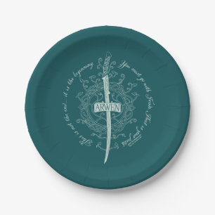 ARWEN™ Elven Sword Quote Paper Plate