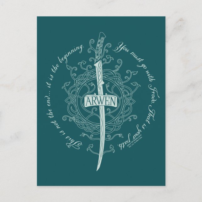 ARWEN™ Elven Sword Quote Postcard (Front)