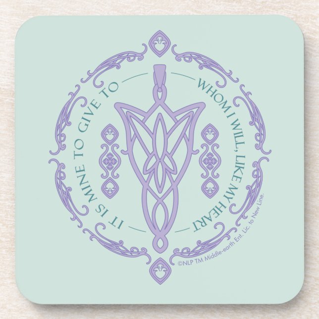 ARWEN™ Evenstar Quote Graphic Coaster (Front)