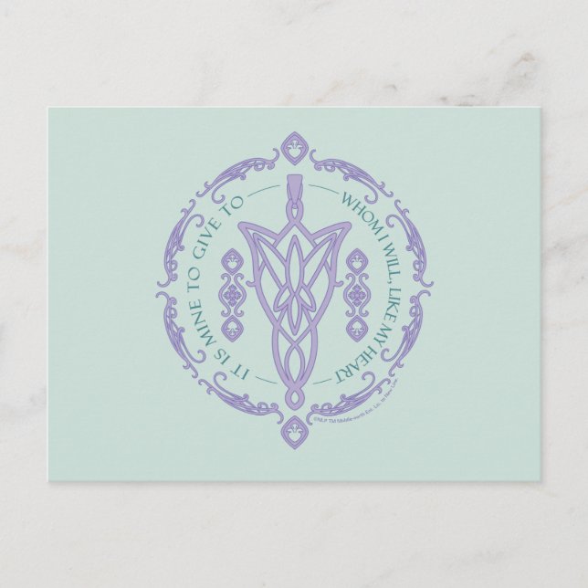 ARWEN™ Evenstar Quote Graphic Postcard (Front)