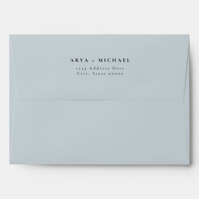ARYA Simple Elegant Sage Green Return Address Envelope (Back (Top Flap))